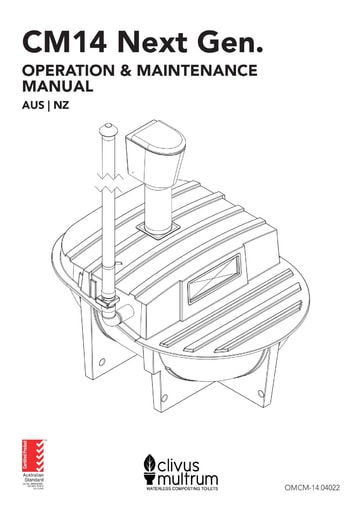 Clivus Multrum | CM14 Next Gen. Operation and Maintenance Manual